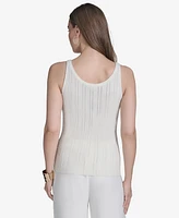 Halston Women's Ribbed Knit Sleeveless Top