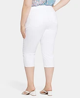 Nydj Plus Waist-Match Slim Straight Crop Jeans