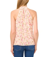 CeCe Women's Floral-Print Cutaway Halter Tank