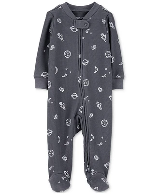 Carter's Baby Boys Cotton Space Thermal Sleep & Play Pajamas