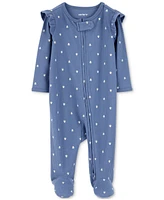 Carter's Baby Girls Mini Floral Ribbed Sleep & Play Pajamas