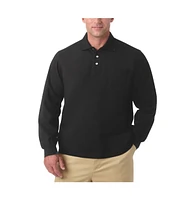 KingSize Big & Tall Long-Sleeve Shrink-Less Pique Polo