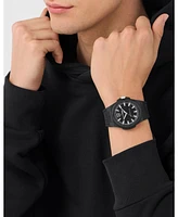 Plein Sport Men's Laserstrike Three Hand Quartz Silicone Strap Watch