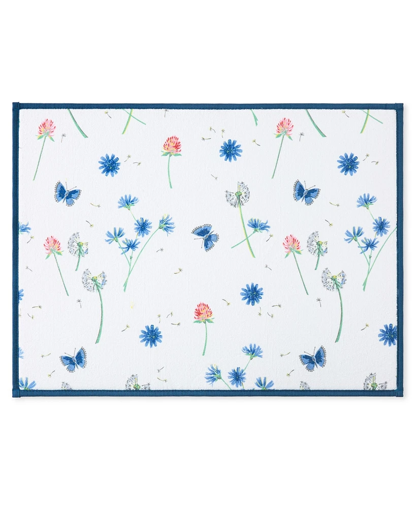 Fiesta Breezy Floral Dish Drying Mat, 16" x 22"