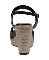 Gc Shoes Women's Mila Embellished Espadrille Wedge Sandals