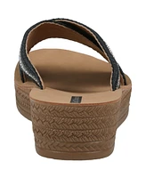 Gc Shoes Women's Robyn Embellished Crisscross Strap Wedge Sandals