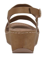 Gc Shoes Women's Alexia Embellished Wedge Sandals