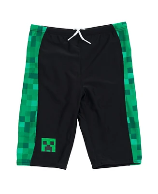 Minecraft Boys Creeper Upf 50+ Swim Jammers Swimsuit