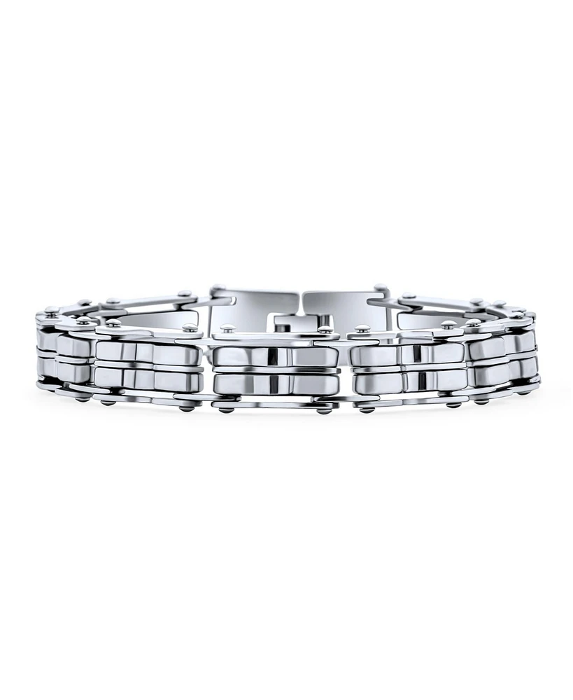 Bling Jewelry Heavy Bicycle Chain Bike Link Bracelet Stainless Steel