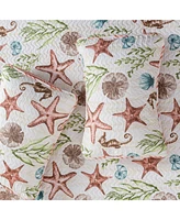 Linery & Co. Watercolor Sea Life Microfiber Quilt Set With Shams