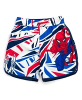 Spider-Man Boys Marvel Upf 50+ Rash Guard and Swim Trunks Outfit Set