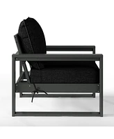 Outdoor Modern 3-Piece Hdpe Patio Sofa Set with Side Table