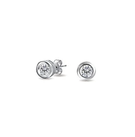 Bling Jewelry Modern Cz Solitaire Earring Jacket with Simulated Pearls in Sterling Silver