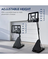 Best Choice Products Adjustable 4.4-10ft Basketball Hoop, Portable Goal w/Shatterproof Backboard