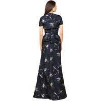 Lara Women's Strapless Brocade Gown with Bolero