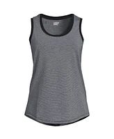 Lands' End Petite Sleeveless Power Performance Scoop Neck Curved Hem Tunic Tank