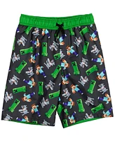 Minecraft Boys 3 Pack Swim Trunks Bathing Suits