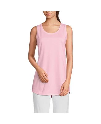 Lands' End Women's Petite Supima Cotton Tunic Tank Top