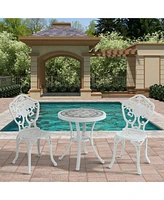 Patio Bistro Set of 3 Outdoor Bistro Set Outdoor Dining Table Outdoor Dining Chair Patio Table and Chair Patio Furniture for Patio Garden Park Backyar