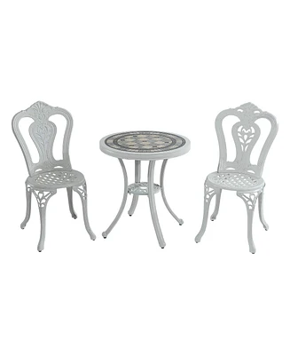 Patio Bistro Set of 3 Outdoor Bistro Set Outdoor Dining Table with 2 Chairs Patio Table and Chair Patio Furniture for Patio Garden Park Backyard, Bron