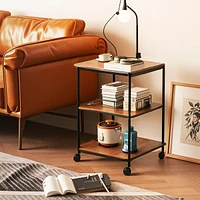 Sugift Large Printer Stand, 23.6" W x 18.9" D x 31.5" H Large Printer Table with Adjustable Storage Shelf, 3 Tier Rolling Printer Cart