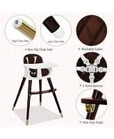 3-In-1 Adjustable Baby High Chair with Soft Seat Cushion for Toddlers