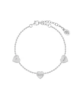 Joyful Connections Mother of Pearl Silver Heart Bracelet