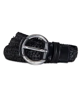 Michael Kors 32mm Woven Raffia Belt