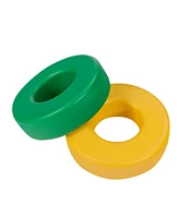 Gymax Jumbo 4-to-Score Game Set Giant 4 in A Row Kids Adults w/ 42 Jumbo Rings