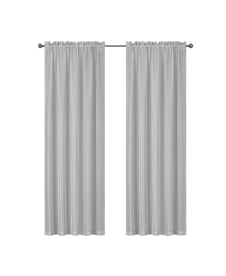 Kate Aurora Living 4-Pack High End Luxe Rod Pocket Sheer Voile Window Curtain Set - Gray
