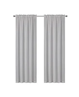 Kate Aurora Living 4-Pack High End Luxe Rod Pocket Sheer Voile Window Curtain Set - Gray