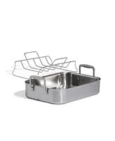 Made In Stainless Steel Clad 17" Roasting Pan