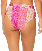 Raisins Juniors' Tropics High-Rise Bikini Bottoms