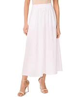 Vince Camuto Women's A-Line Linen-Blend Midi Skirt