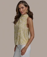 Donna Karan New York Women's Sequin Embellished Sleeveless Halter Top