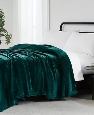 Lauren Ralph Micromink Plush Blanket, Full/Queen