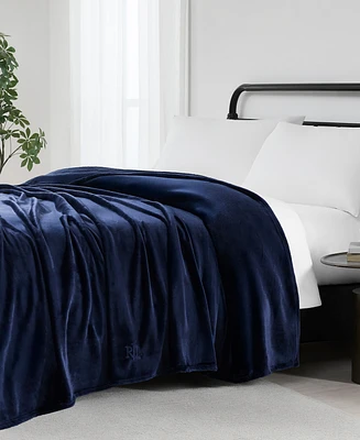Lauren Ralph Micromink Plush Blanket, Full/Queen