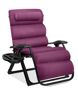 Best Choice Products Oversized Zero Gravity Chair, Folding Recliner w/ Removable Cushion