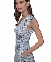 Karl Lagerfeld Paris Women's Printed Maxi Dress