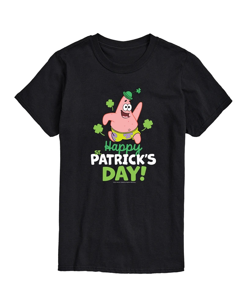 Airwaves Men's SpongeBob SquarePants Happy Patrick's Day Short Sleeve T-Shirt
