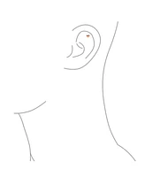 Bling Jewelry 14K Gold Small Bow Stud Earrings with Cz Screw Back