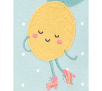 Carter's Baby Girls 1-Piece Pineapple 100% Snug-Fit Cotton Footed Pajamas