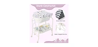 Folding Baby Changing Table with Bathtub and 4 Universal Wheels