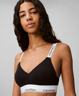 Calvin Klein Women's Modern Cotton Lightly Lined Bralette QF7059