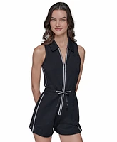 Karl Lagerfeld Paris Women's Drawstring Romper