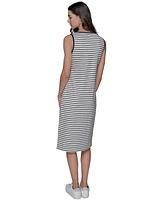 Karl Lagerfeld Paris Women's Striped Midi Dress