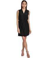 Calvin Klein Women's Elastic-Waist Commuter Dress