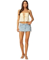 Edikted Women's Loula Tie Front Tank Top
