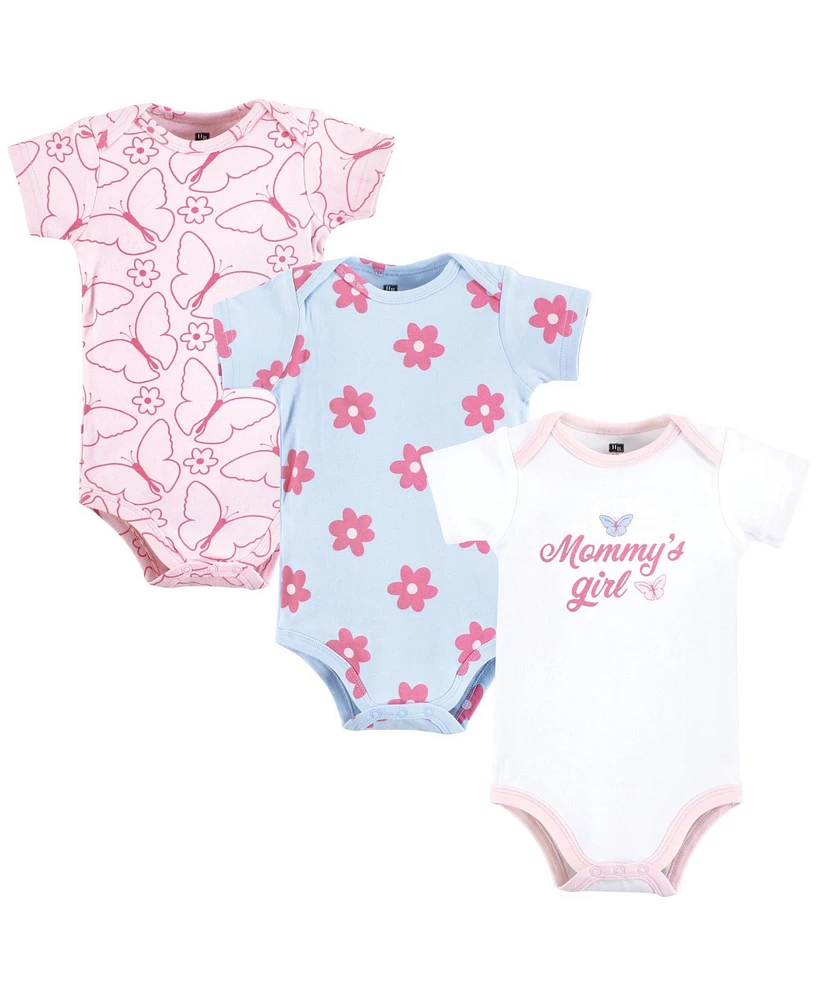 Hudson Baby Girls Cotton Bodysuits, Mommys Butterfly, Months