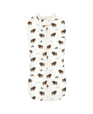 Hudson Baby Baby Boys Hudson Unisex Newborn Sleep Pod, Wild Buffalo, 0-2 Months